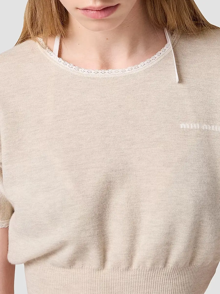 Miu Miu Women's Cashmere Sweater | Thumbnail 4 Miu Miu Women's Cashmere Sweater | Thumbnail 4