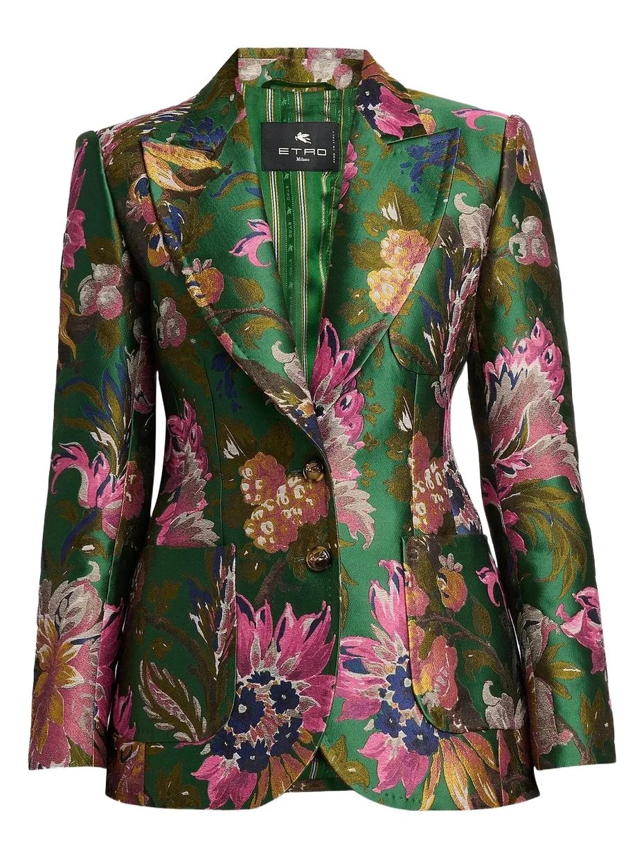 Etro Women's Floral Jacquard Fitted Blazer