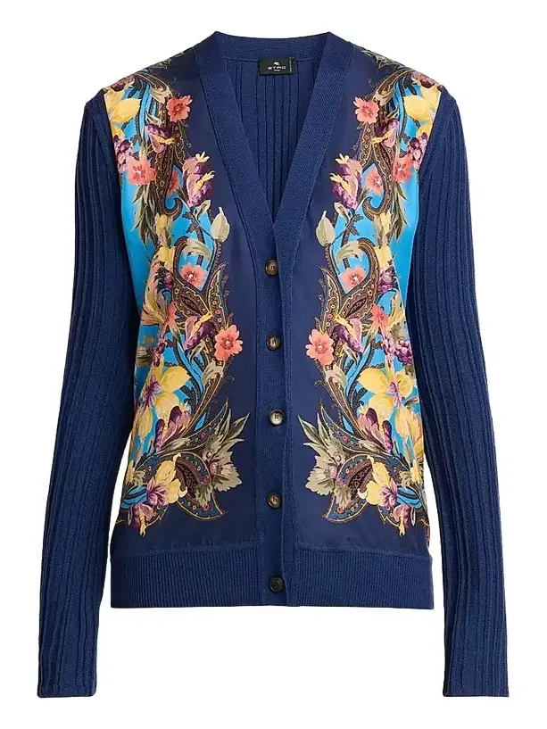 Etro Women's Floral Paisley Panel Cardigan