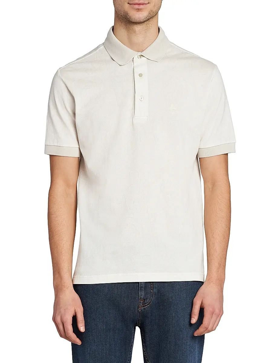 Etro Men's Roma Cotton Polo Shirt | Thumbnail 3