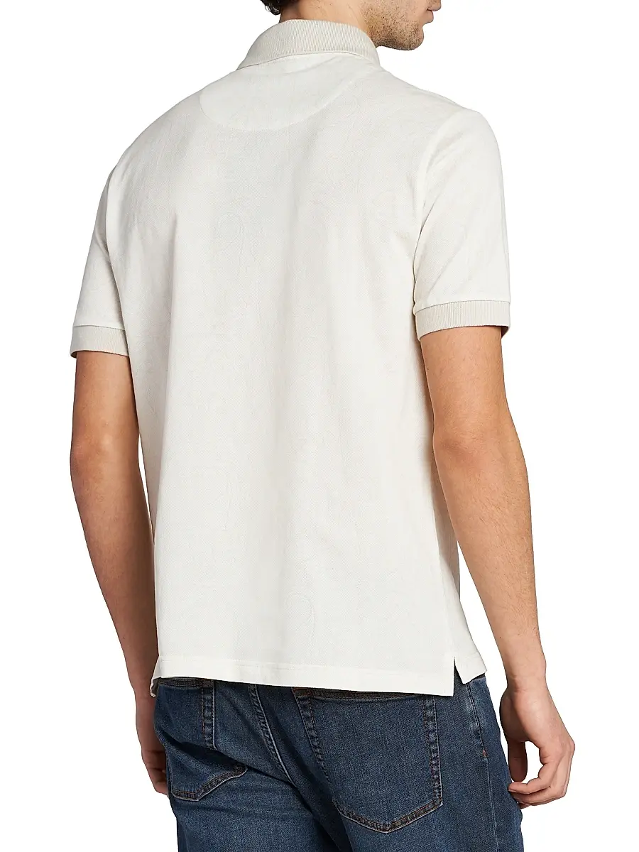 Etro Men's Roma Cotton Polo Shirt | Thumbnail 5