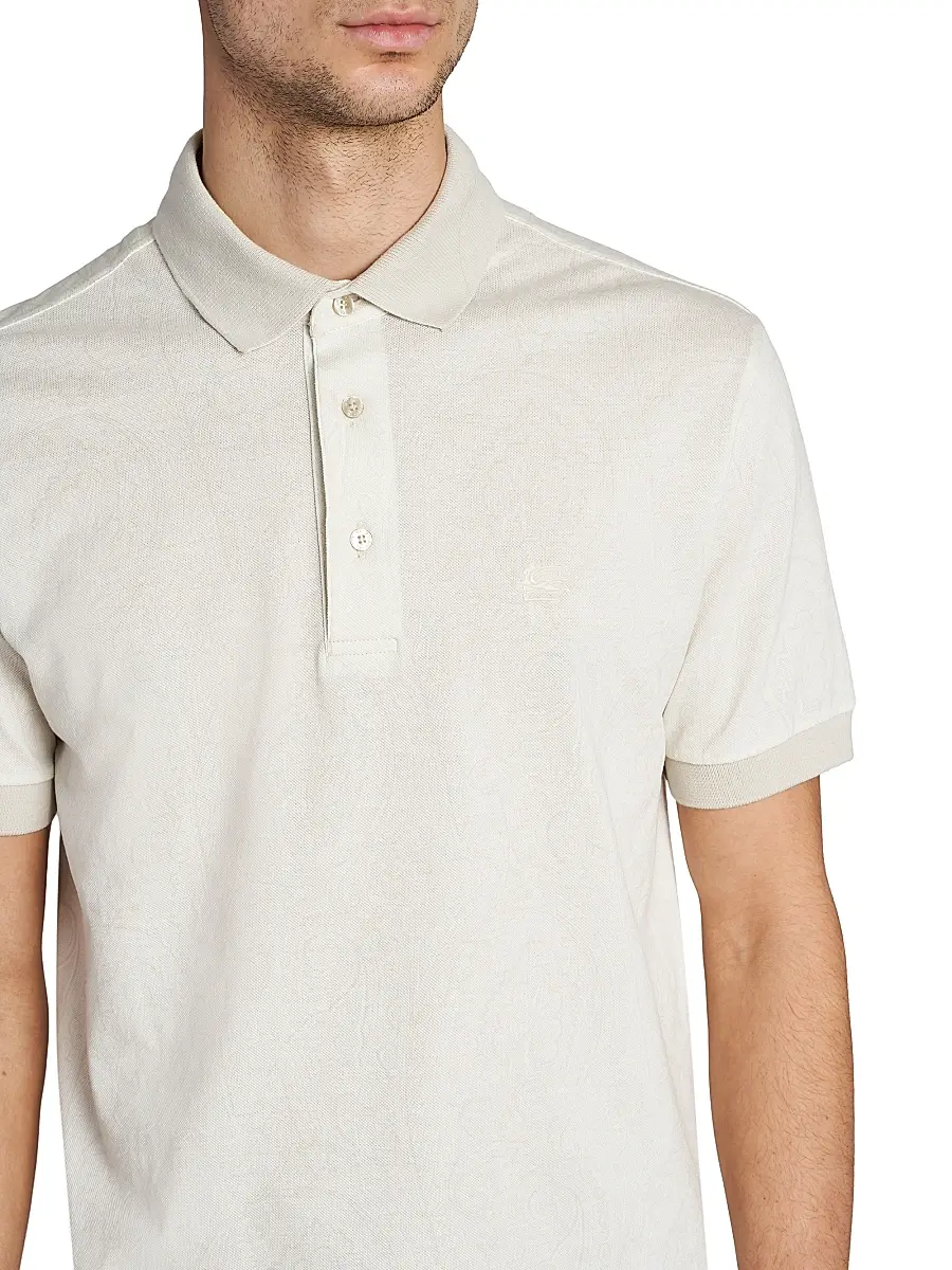 Etro Men's Roma Cotton Polo Shirt | Thumbnail 6