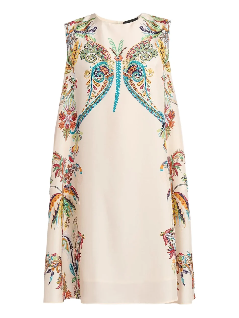 Women's Paisley Silk A-Line Dress Women's Paisley Silk A-Line Dress