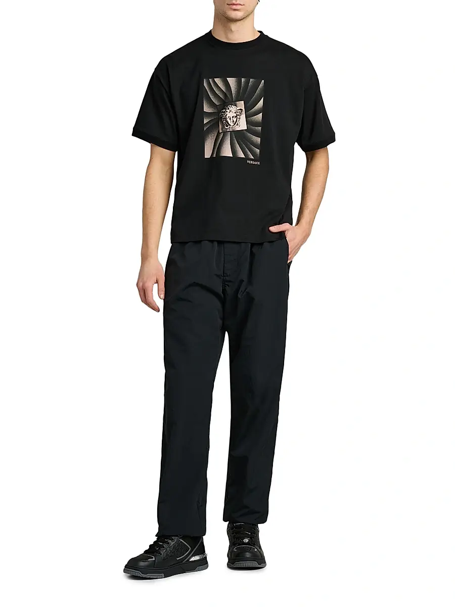 Versace Men's Medusa Cotton T-Shirt | Thumbnail 2 Versace Men's Medusa Cotton T-Shirt | Thumbnail 2