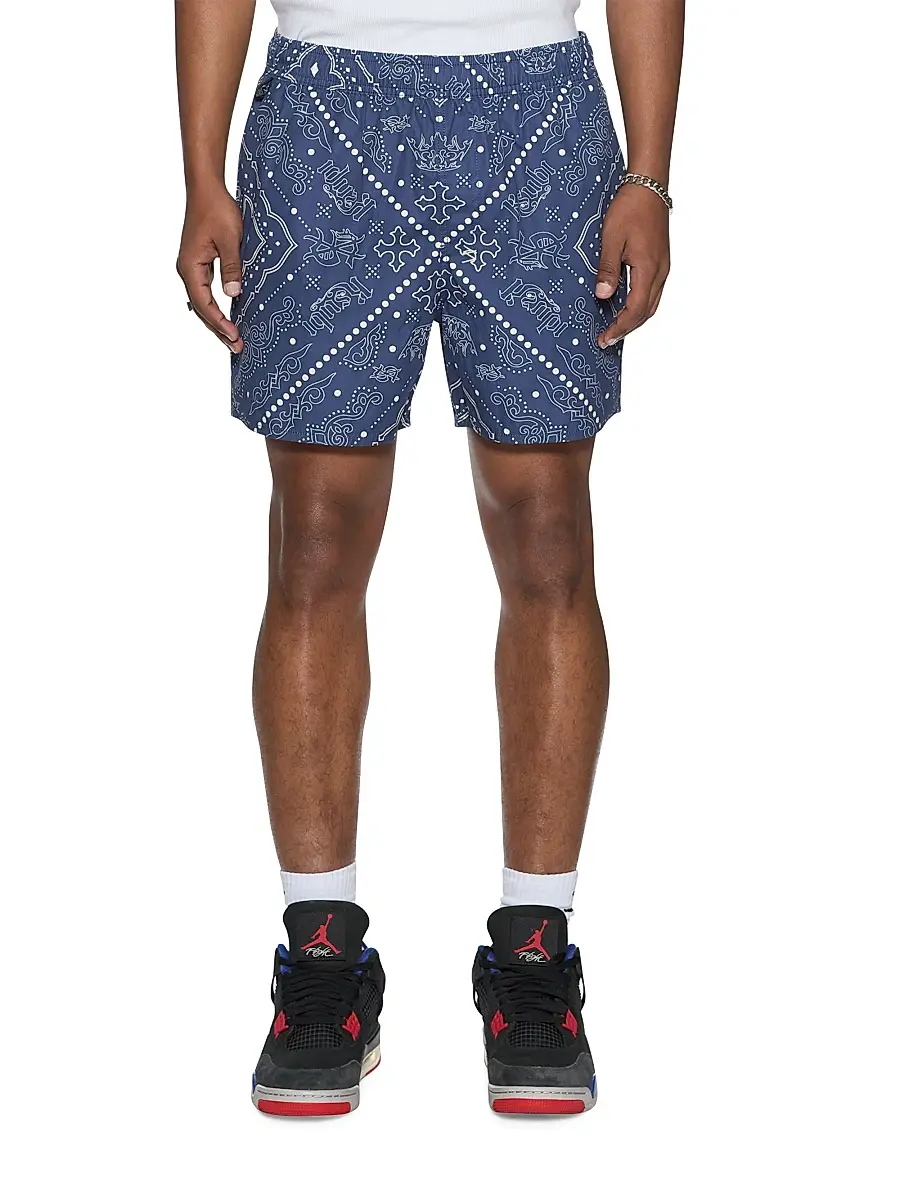Ksubi Men's Paise Paisley Boardshorts - Navy - Size XXL | Image 1 Ksubi Men's Paise Paisley Boardshorts - Navy - Size XXL | Image 1