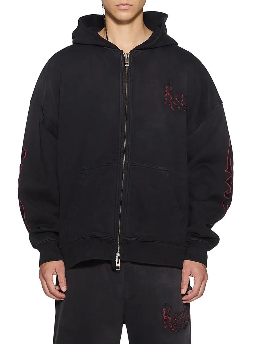 Ksubi Men's Paise Ekcess Cotton Hoodie - Black Fade - Size XXL | Image 1 Ksubi Men's Paise Ekcess Cotton Hoodie - Black Fade - Size XXL | Image 1