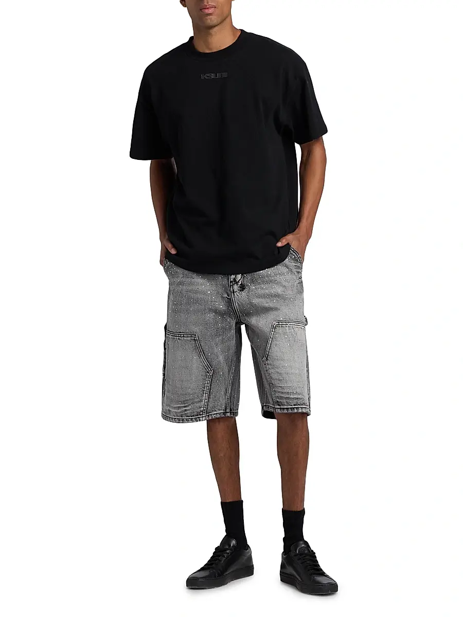 Ksubi Men's Men's Maxx Operator Konkrete Crystal Carpenter Shorts | Thumbnail 2 Ksubi Men's Men's Maxx Operator Konkrete Crystal Carpenter Shorts | Thumbnail 2