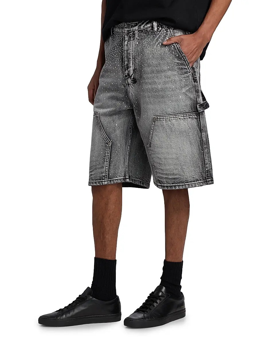 Ksubi Men's Men's Maxx Operator Konkrete Crystal Carpenter Shorts | Thumbnail 4 Ksubi Men's Men's Maxx Operator Konkrete Crystal Carpenter Shorts | Thumbnail 4