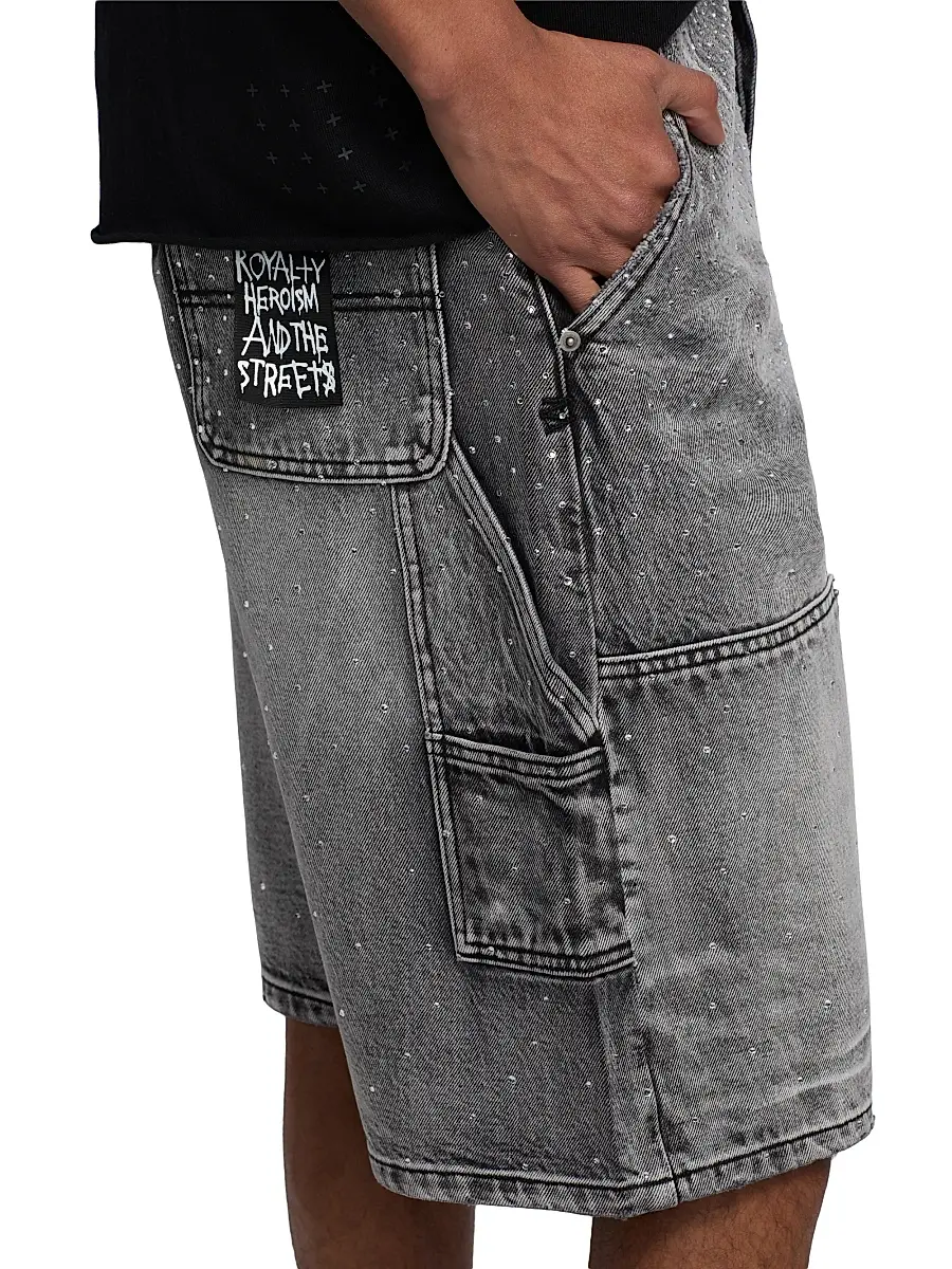 Ksubi Men's Men's Maxx Operator Konkrete Crystal Carpenter Shorts | Thumbnail 6 Ksubi Men's Men's Maxx Operator Konkrete Crystal Carpenter Shorts | Thumbnail 6