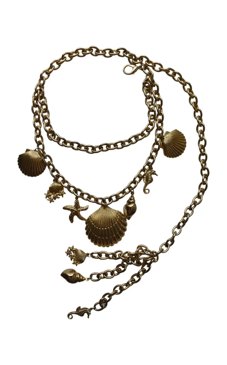 Lucia Zolea Gold Tone Nautical Pendant Link Belt | Thumbnail 2 Lucia Zolea Gold Tone Nautical Pendant Link Belt | Thumbnail 2