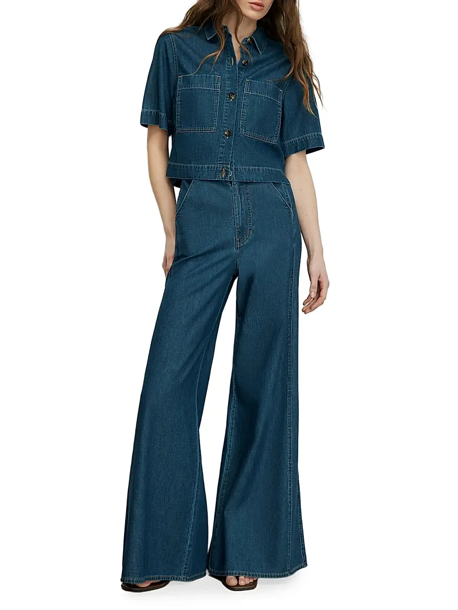 Veronica Beard Women's Digby Wide-Leg Jeans | Thumbnail 2 Veronica Beard Women's Digby Wide-Leg Jeans | Thumbnail 2
