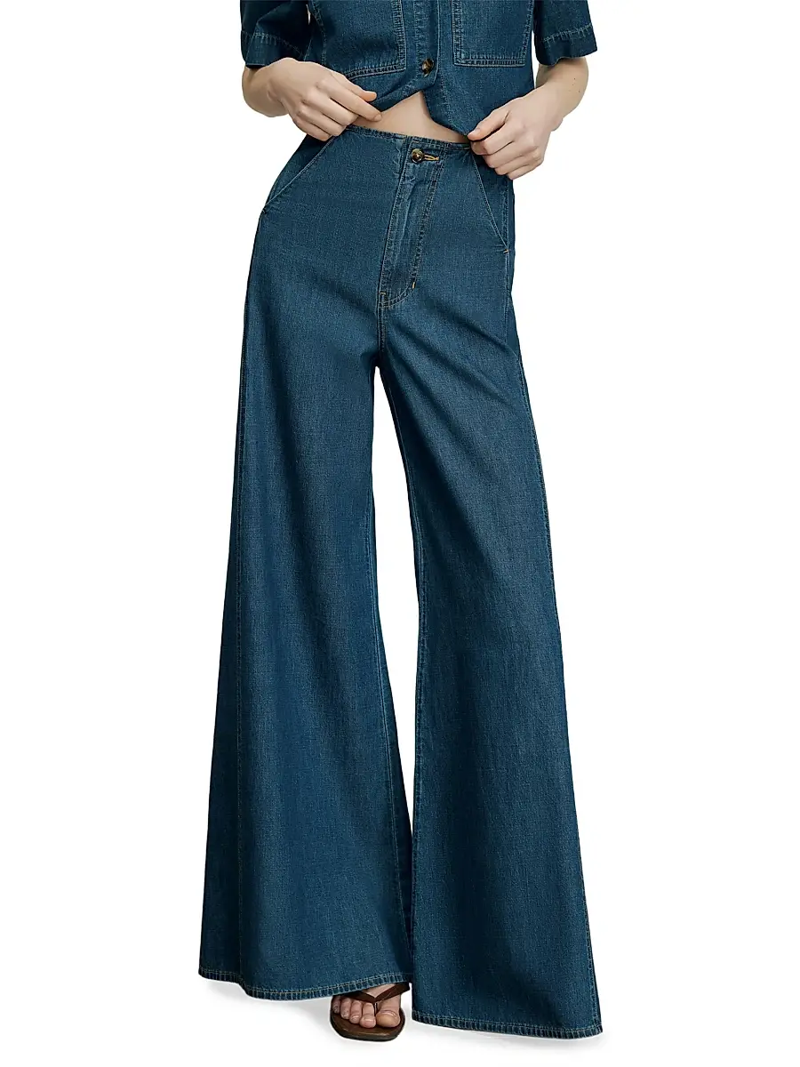 Veronica Beard Women's Digby Wide-Leg Jeans | Thumbnail 3 Veronica Beard Women's Digby Wide-Leg Jeans | Thumbnail 3