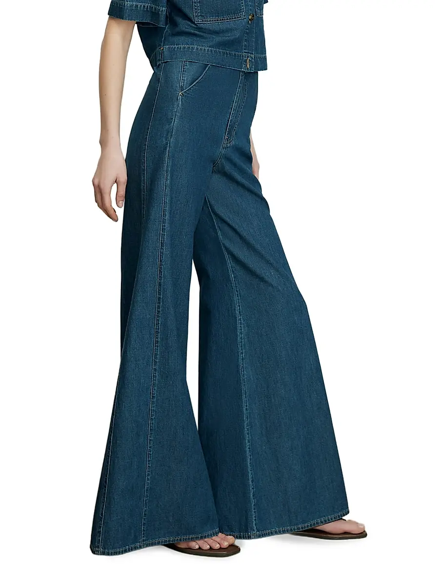 Veronica Beard Women's Digby Wide-Leg Jeans | Thumbnail 4 Veronica Beard Women's Digby Wide-Leg Jeans | Thumbnail 4