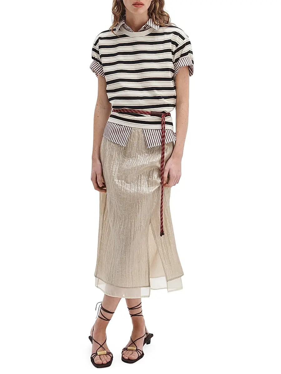 rag & bone Women's Kelly Striped Cotton Boxy T-Shirt | Thumbnail 2 rag & bone Women's Kelly Striped Cotton Boxy T-Shirt | Thumbnail 2