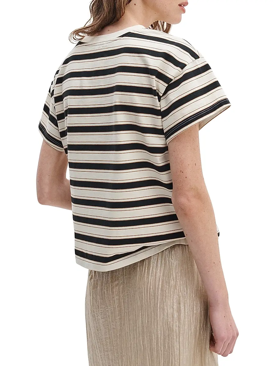 rag & bone Women's Kelly Striped Cotton Boxy T-Shirt | Thumbnail 4 rag & bone Women's Kelly Striped Cotton Boxy T-Shirt | Thumbnail 4