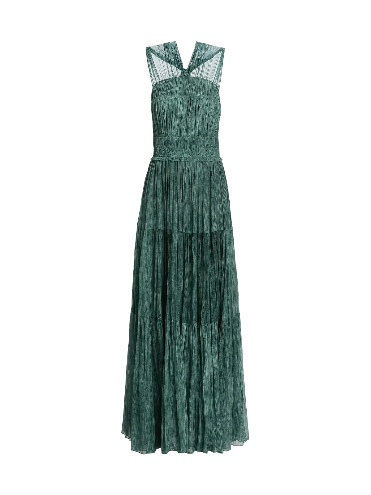 Women's Freesia Shirred Silk Chiffon Sleeveless Gown