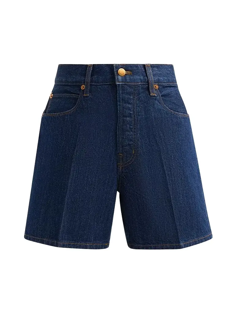 Jamie Haller Women's The Tailor Mid-Rise Denim Shorts - Raw Rinse | Image 1 Jamie Haller Women's The Tailor Mid-Rise Denim Shorts - Raw Rinse | Image 1