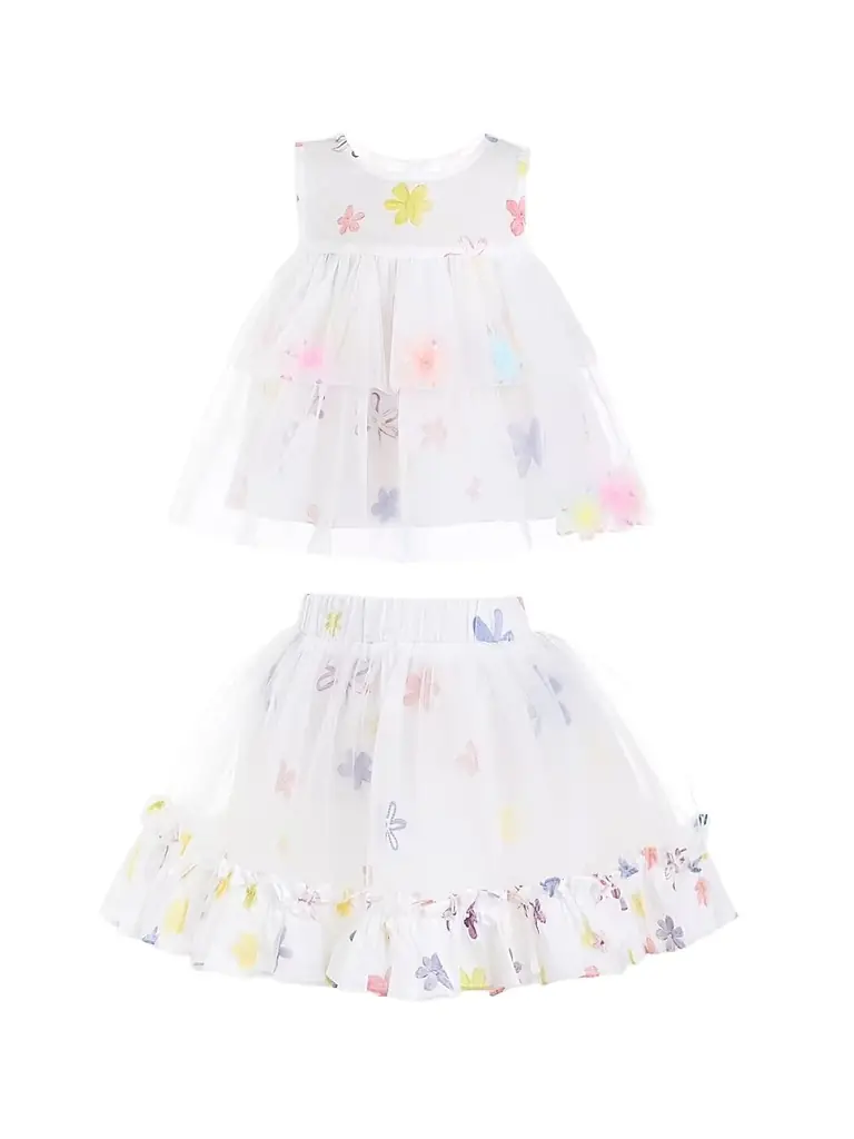 Mimi Tutu Little Girl's Aveloria Skirt Set - White | Image 1 Mimi Tutu Little Girl's Aveloria Skirt Set - White | Image 1