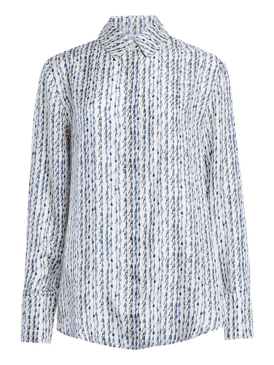 Altuzarra Women's Chika Printed Silk Shirt