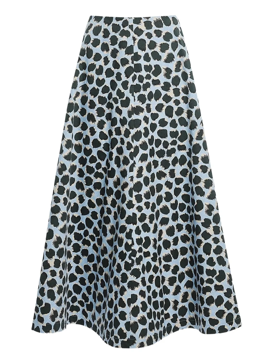 Altuzarra Women's Varda Animal Print Cotton Midi Skirt