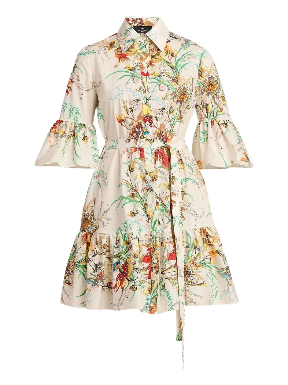 Women's Printed Mini Shirtdress
