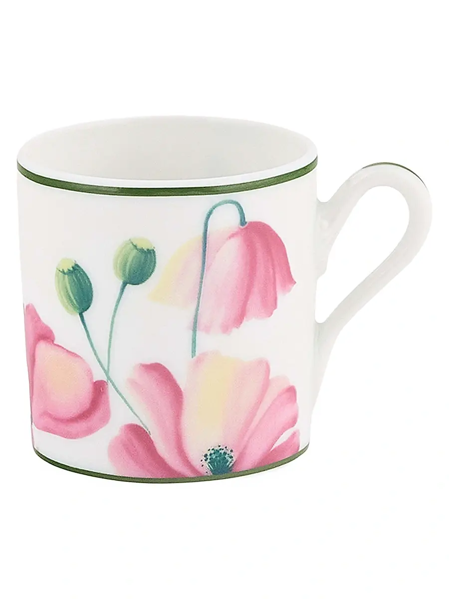 GINORI 1735 Florenza Malva Floral 4-Piece Espresso Cup & Saucer Set - Pink | Thumbnail 5 GINORI 1735 Florenza Malva Floral 4-Piece Espresso Cup & Saucer Set - Pink | Thumbnail 5