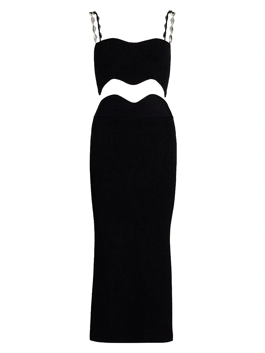GALVAN LONDON Women's Marina Wave Two-Piece Set - Black - Size XL | Image 1 GALVAN LONDON Women's Marina Wave Two-Piece Set - Black - Size XL | Image 1