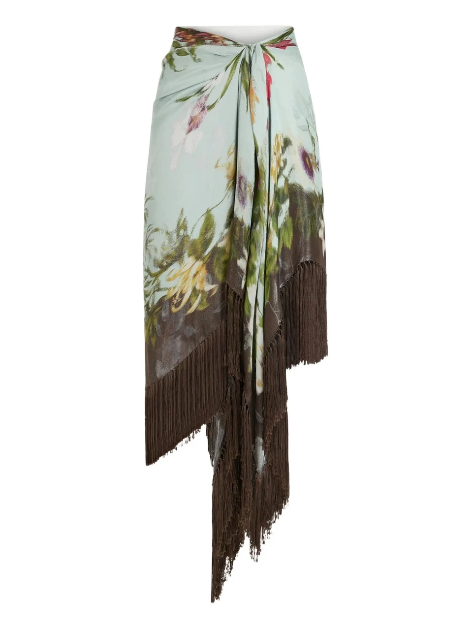 Dominican Mixed-Floral Fringe Skirt Dominican Mixed-Floral Fringe Skirt