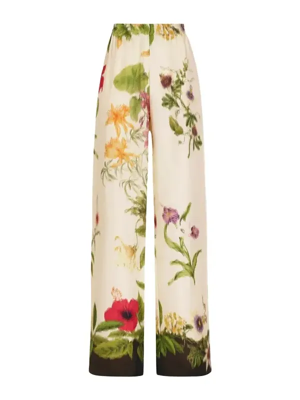 Dominican Mixed-Floral Wide Leg Pant Dominican Mixed-Floral Wide Leg Pant