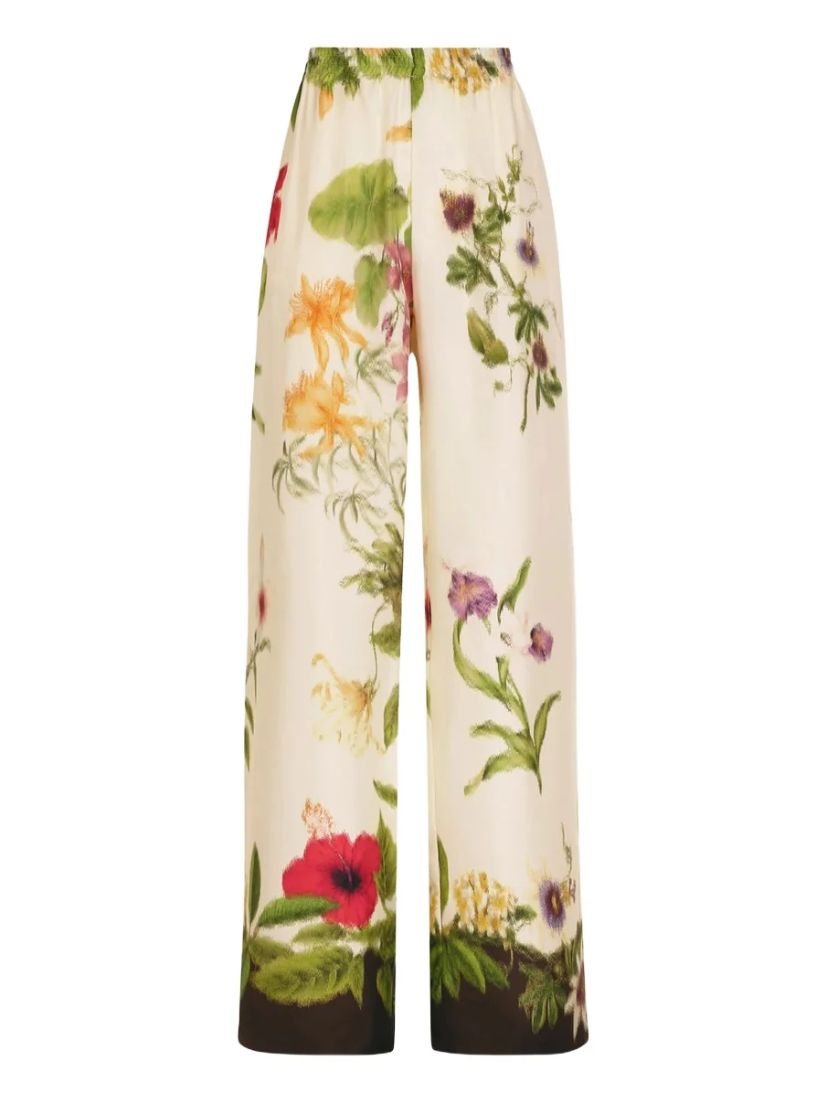 Dominican Mixed-Floral Wide Leg Pant Dominican Mixed-Floral Wide Leg Pant