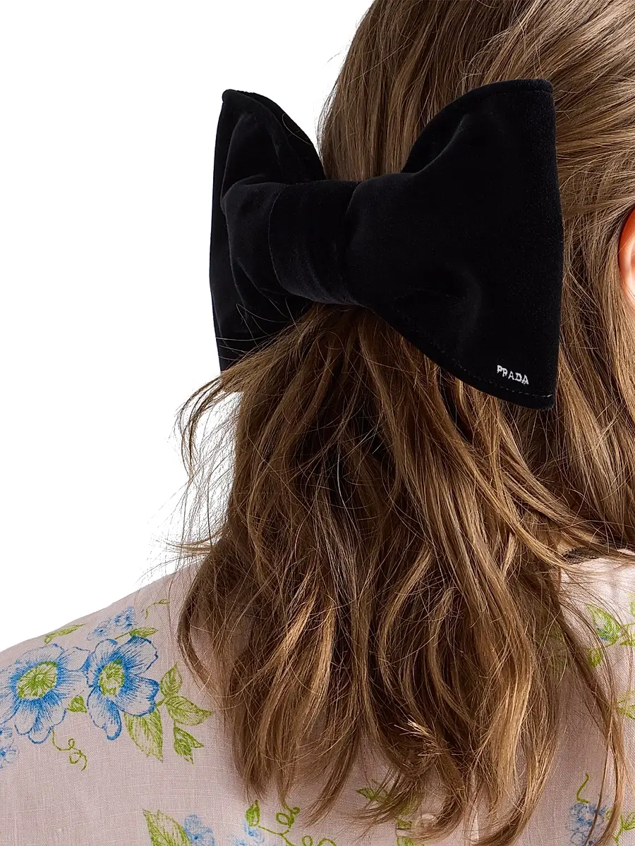 Prada Women's Velvet Hair Clip | Thumbnail 2 Prada Women's Velvet Hair Clip | Thumbnail 2