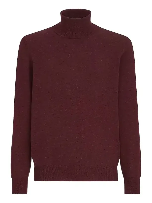 Brunello Cucinelli Men's Mouliné Cashmere Turtleneck Sweater