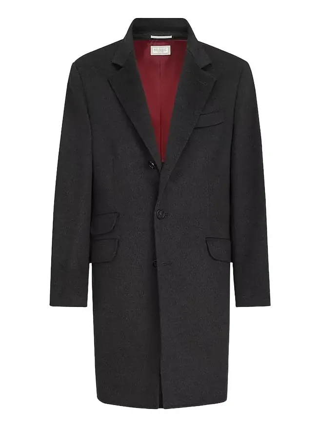Brunello Cucinelli Men's Lightweight Virgin Wool Cloth Coat