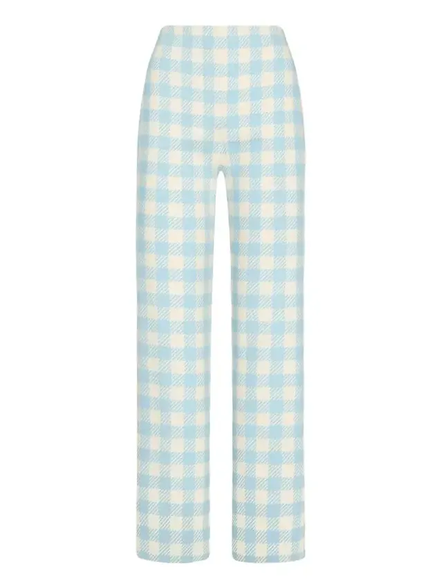 Gingham Wool-Blend Pant Gingham Wool-Blend Pant