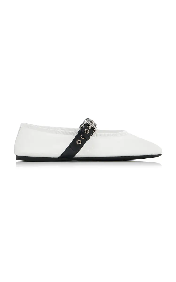 Miu Miu Mesh Ballet Flats | Image 1 Miu Miu Mesh Ballet Flats | Image 1