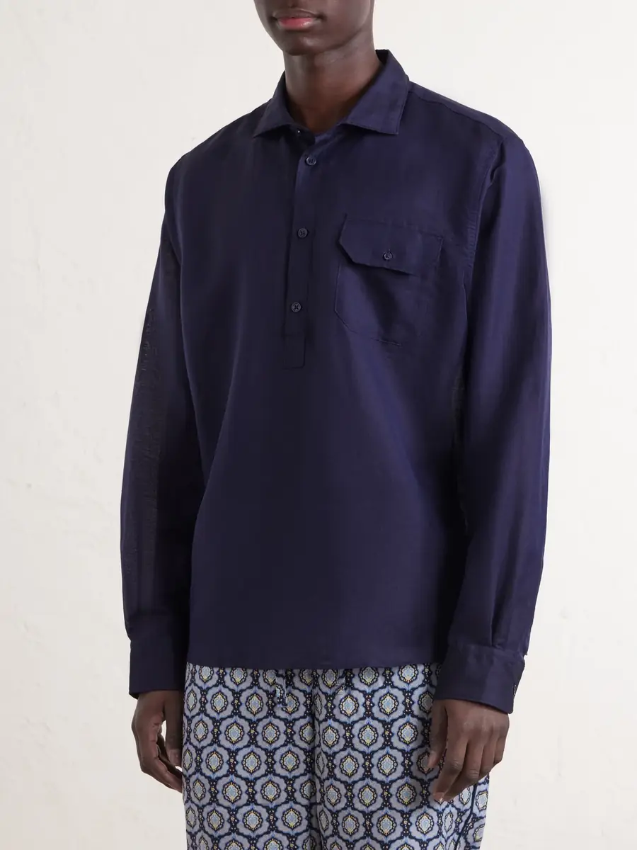 Orlebar Brown Cesare Linen and Cotton-Blend Shirt - Men | Thumbnail 3 Orlebar Brown Cesare Linen and Cotton-Blend Shirt - Men | Thumbnail 3