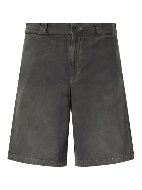 Straight-Leg Distressed Cotton and Linen-Blend Twill Shorts - Men Straight-Leg Distressed Cotton and Linen-Blend Twill Shorts - Men