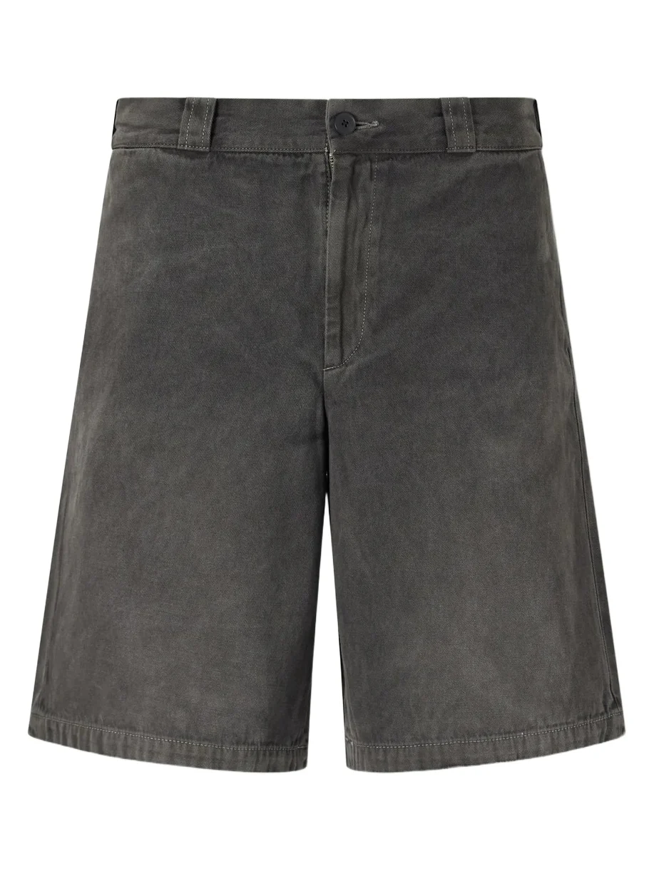 Straight-Leg Distressed Cotton and Linen-Blend Twill Shorts - Men Straight-Leg Distressed Cotton and Linen-Blend Twill Shorts - Men