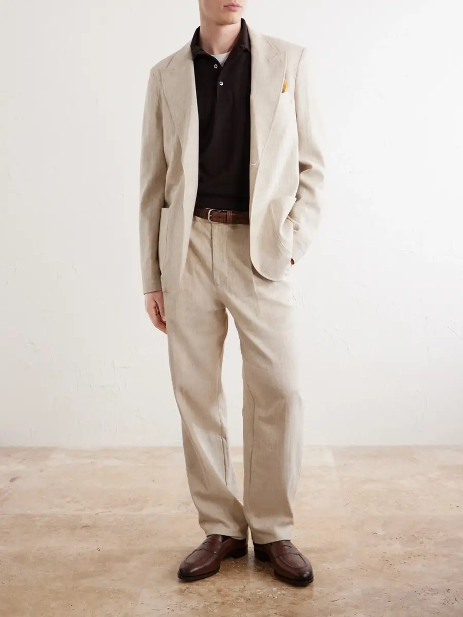 Lardini Virgin Wool Polo Sweater - Men | Thumbnail 2