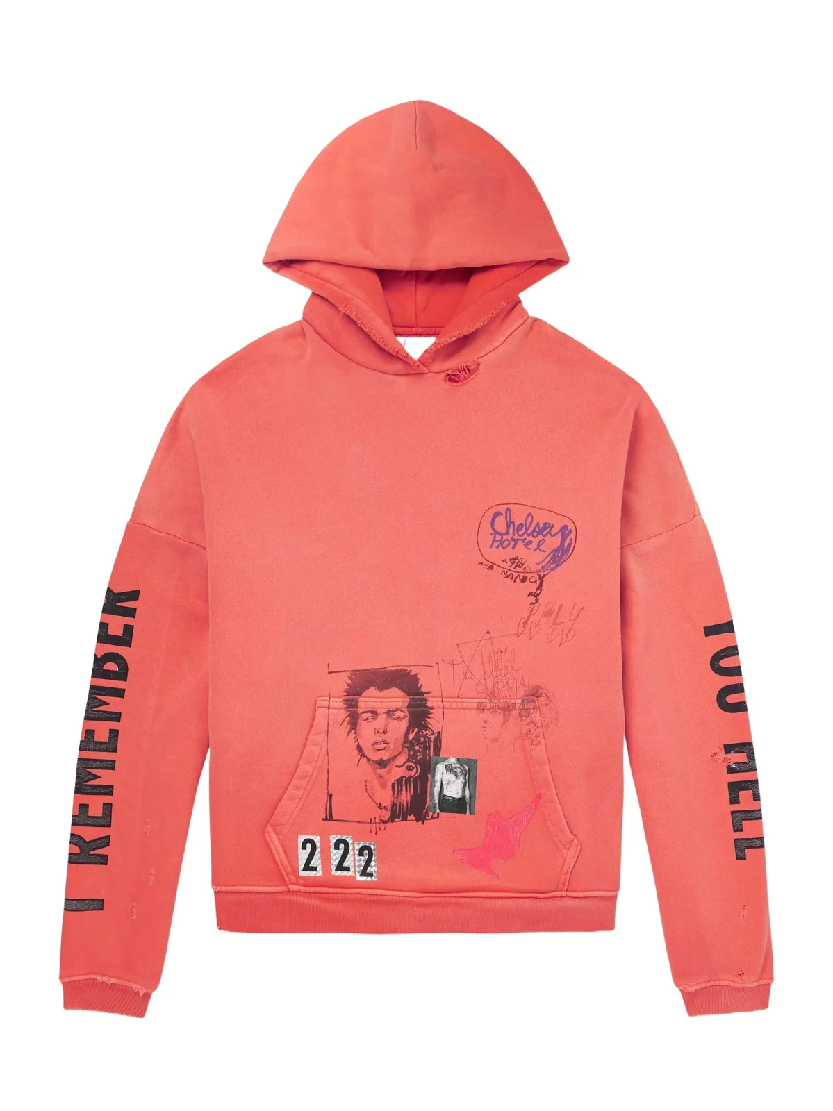 Chelsea Hotel Distressed Printed Cotton-Jersey Hoodie - Men