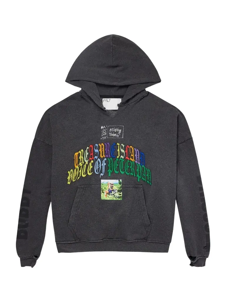 Paly Hollywood Bobby Driscoll Embroidered Printed Cotton-Blend Jersey Hoodie - Men | Image 1 Paly Hollywood Bobby Driscoll Embroidered Printed Cotton-Blend Jersey Hoodie - Men | Image 1