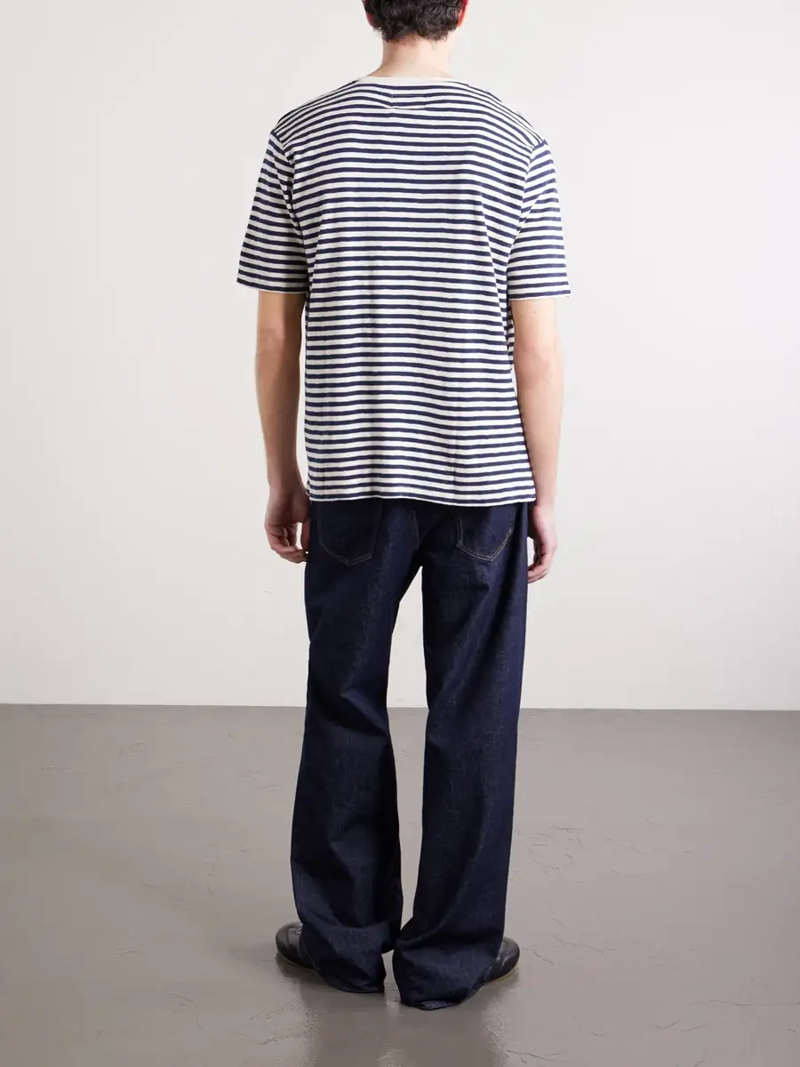 Folk Striped Slub Cotton-Jersey T-Shirt - Men | Thumbnail 4 Folk Striped Slub Cotton-Jersey T-Shirt - Men | Thumbnail 4