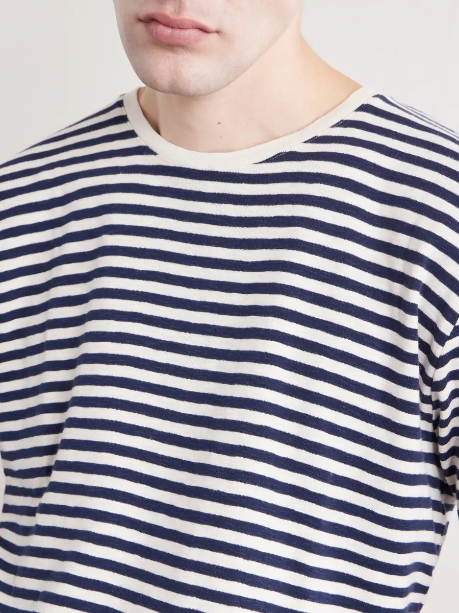 Folk Striped Slub Cotton-Jersey T-Shirt - Men | Thumbnail 5 Folk Striped Slub Cotton-Jersey T-Shirt - Men | Thumbnail 5