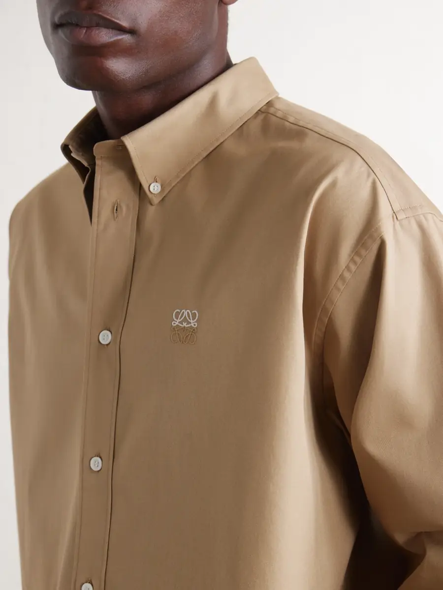 Loewe Anagram-Embroidered Cotton Shirt - Men | Thumbnail 5