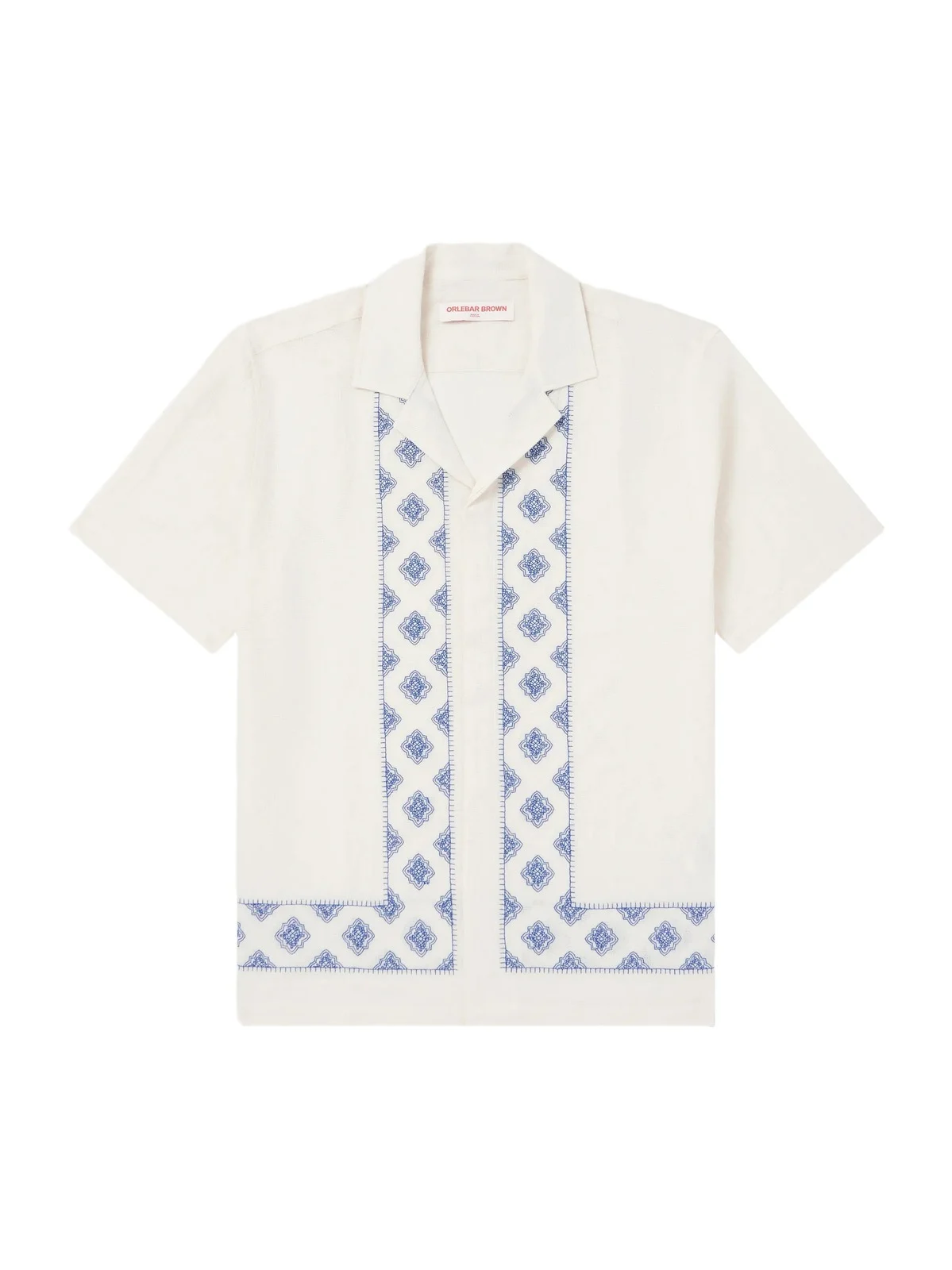 Maitan Camp-Collar Embroidered Cotton Shirt - Men Maitan Camp-Collar Embroidered Cotton Shirt - Men