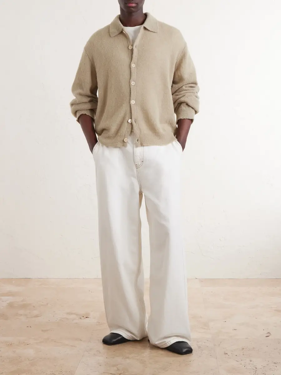 Our Legacy Evening Polo Alpaca and Wool-Blend Cardigan - Men | Thumbnail 2 Our Legacy Evening Polo Alpaca and Wool-Blend Cardigan - Men | Thumbnail 2