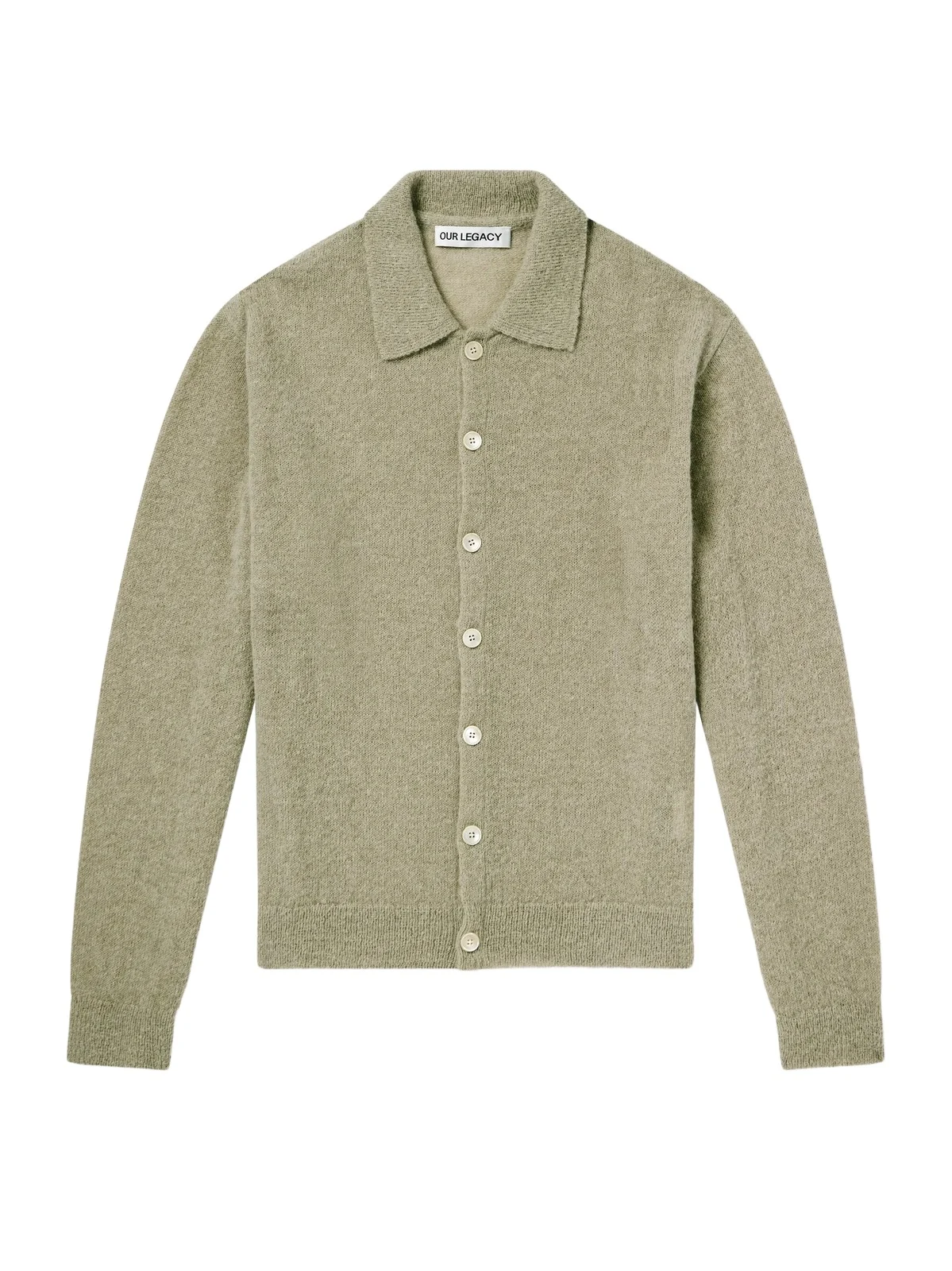 Our Legacy Evening Polo Alpaca and Wool-Blend Cardigan - Men
