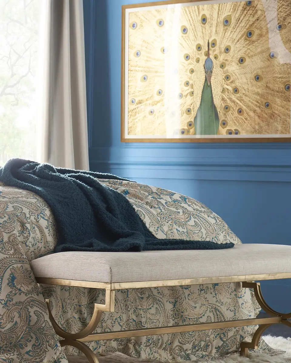 Wendover Art Group Gold Leaf Peacock Oversized Art | Thumbnail 3