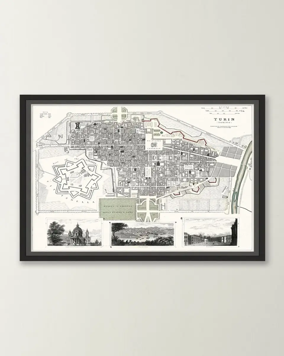 Wendover Art Group Italian Map Series - Turin | Thumbnail 2 Wendover Art Group Italian Map Series - Turin | Thumbnail 2