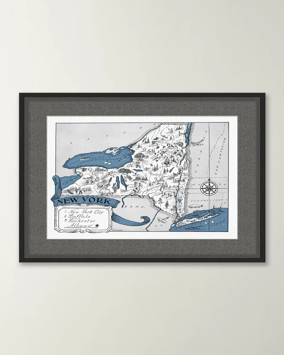 Wendover Art Group Pictorial Map of New York | Thumbnail 2 Wendover Art Group Pictorial Map of New York | Thumbnail 2